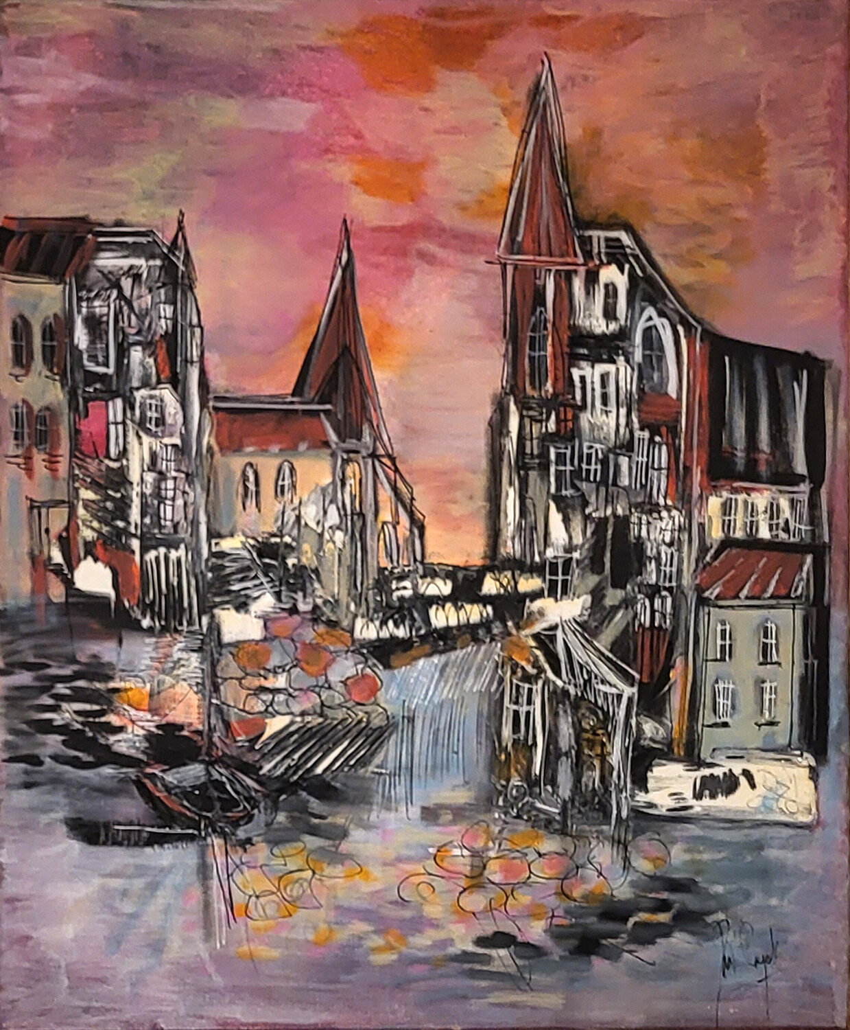 Rose est la ville Muriel Cayet