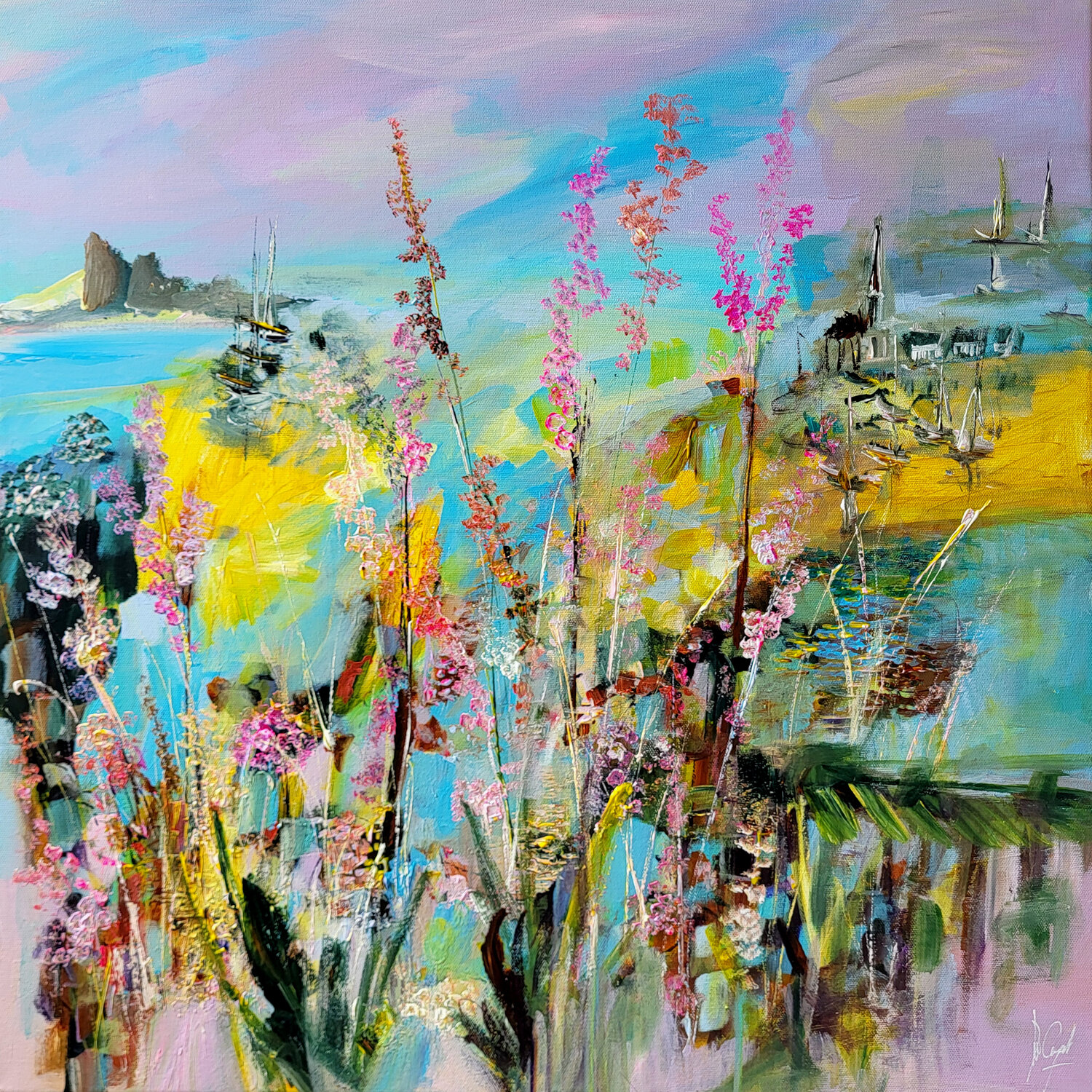 Paysage de l'éphémère Muriel Cayet Originalgemälde zu verkaufen