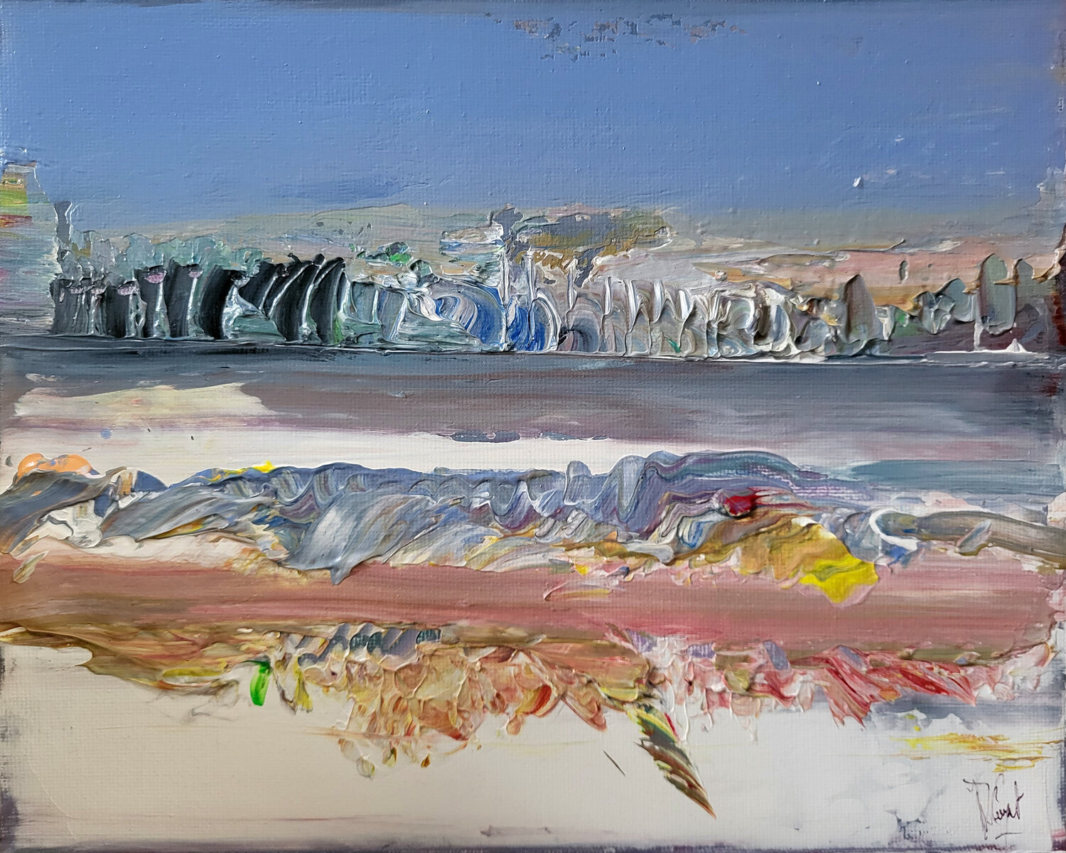 Plage d'automne / En exclusivité sur Singulart Muriel Cayet Originalgemälde zu verkaufen