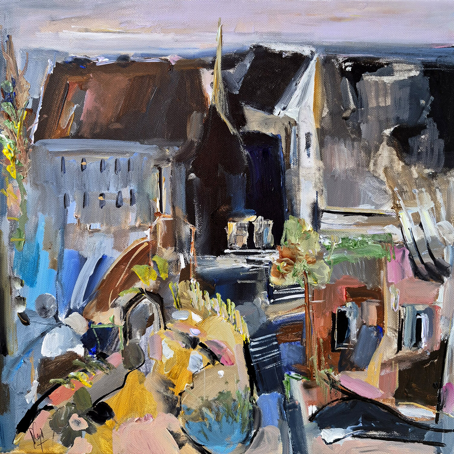 Un paysage passager Muriel Cayet Dipinto originale in vendita