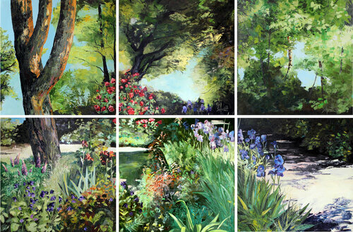 JARDIN DE LA SABLIÈRE (Polyptyque de six toiles) de Jean-Paul Schmitt, Pintura a la venta en Singulart