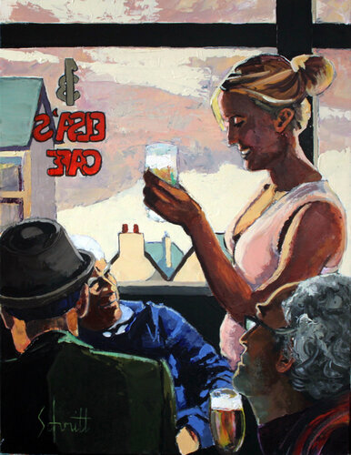 CAFÉ XXXI (Elsa's café) de Jean-Paul Schmitt, Pintura a la venta en Singulart