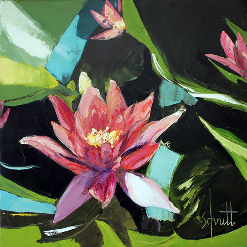 NÉNUPHARS van Jean-Paul Schmitt, Schilderij te koop op Singulart