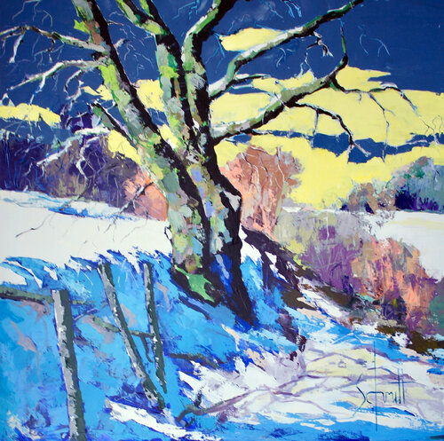 PAYSAGE D'HIVER V van Jean-Paul Schmitt, Schilderij te koop op Singulart