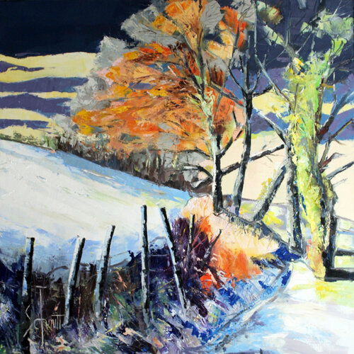 PAYSAGE D'HIVER IV van Jean-Paul Schmitt, Schilderij te koop op Singulart