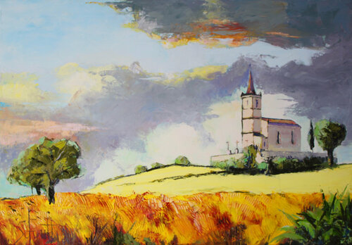 MONTS DU LYONNAIS III (La Salette à Coise) de Jean-Paul Schmitt, Pintura a la venta en Singulart