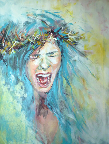 CHRIST BLEU di Jean-Paul Schmitt, Opera su carta in vendita su Singulart