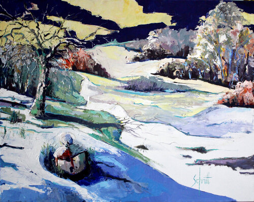 PAYSAGE D'HIVER ABSOLU (Un objet du monde d'avant) de Jean-Paul Schmitt, Pintura a la venta en Singulart
