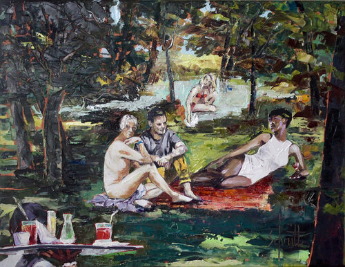 CAFÉ LIV (Chez Manet) von Jean-Paul Schmitt, Malerei kaufen auf Singulart