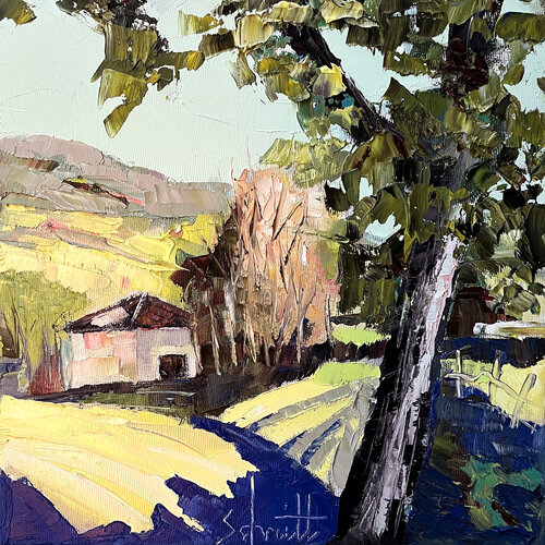 CHEMIN VERS COMPOSTELLE 3 van Jean-Paul Schmitt, Schilderij te koop op Singulart