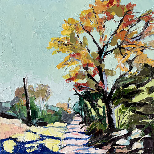 CHEMIN VERS COMPOSTELLE 4 by Jean-Paul Schmitt, Painting for Sale on Singulart