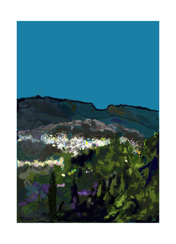 VUE DEPUIS SAINT JULIEN LA NUIT von Jean-Paul Schmitt, Digital kaufen auf Singulart
