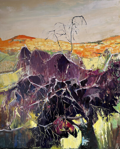 HALF ABSTRACT 41 (Bouleau pleureur en hiver) de Jean-Paul Schmitt, Pintura a la venta en Singulart