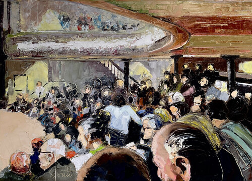ENTRACTE AUX BOUFFES DU NORD by Jean-Paul Schmitt, Painting for Sale on Singulart