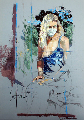 CONFINEMENT 2 de Jean-Paul Schmitt, Obra en papel a la venta en Singulart