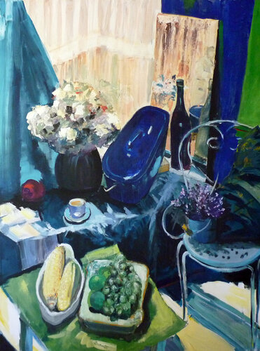 AUX BLEUS van Jean-Paul Schmitt, Schilderij te koop op Singulart