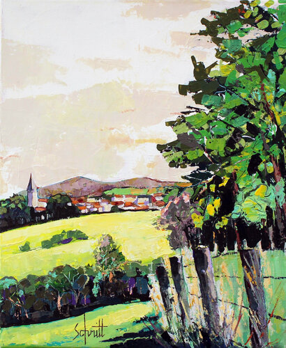 SAINT MARTIN XXXIII (Vu du chemin de la Sablière) van Jean-Paul Schmitt, Schilderij te koop op Singulart