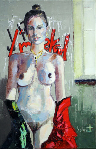 NU AU KIMONO van Jean-Paul Schmitt, Schilderij te koop op Singulart