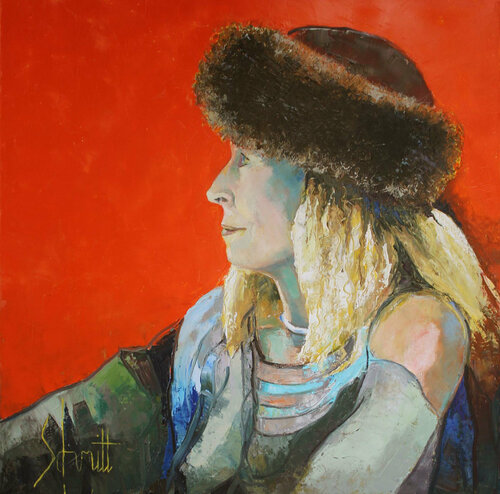 ANNE À LA TOQUE by Jean-Paul Schmitt, Painting for Sale on Singulart
