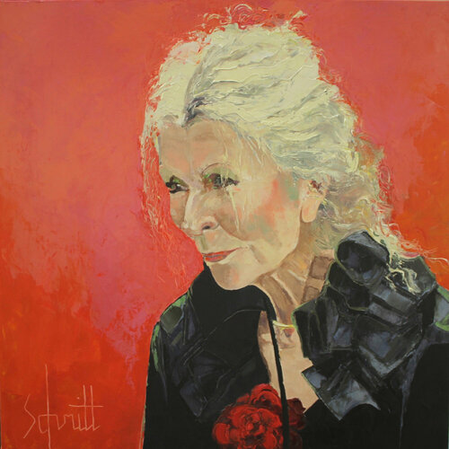ANNE AU CORSAGE NOIR di Jean-Paul Schmitt, Pittura in vendita su Singulart