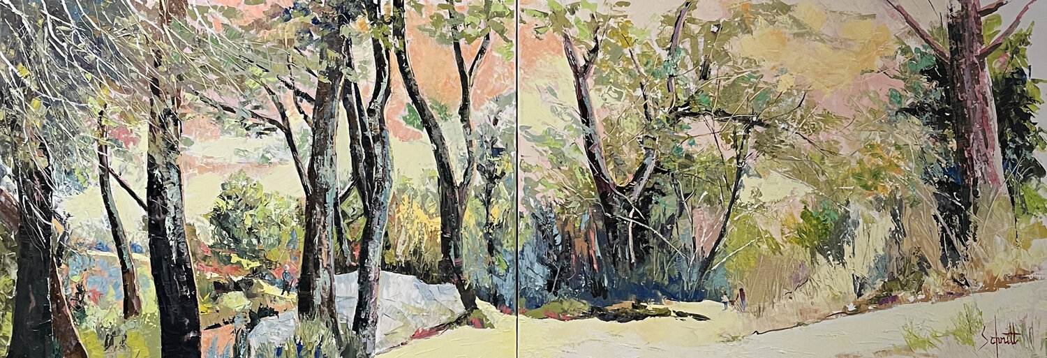 FORÊT DE PINS  (Diptyque) Jean-Paul Schmitt