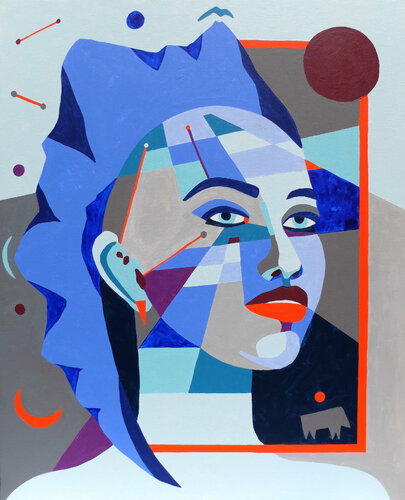 A Girl Looking at Flights von Hannah Perry Saucier, Malerei kaufen auf Singulart