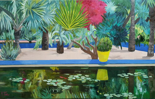 Majorelle IV by Agnès Tiollier, Painting for Sale on Singulart