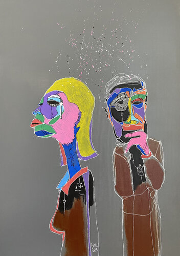 Ce que le Silence ne Dit pas di EVIAL, Pittura in vendita su Singulart