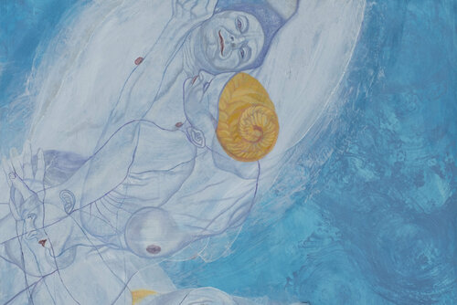 DETAIL from 'Coming and Going'  (1 of 2) van Sol KJOK, Schilderij te koop op Singulart