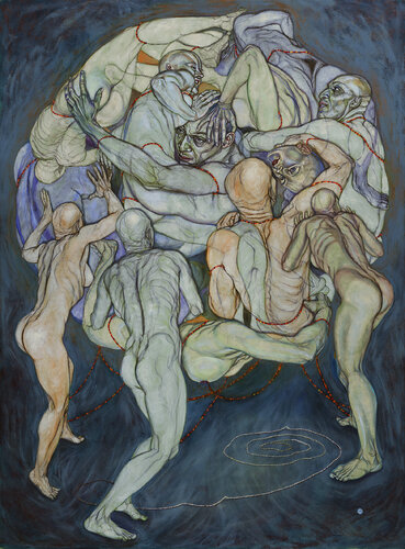 Strings Attached van Sol KJOK, Schilderij te koop op Singulart