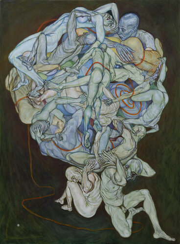 Stitched with Its Color van Sol KJOK, Schilderij te koop op Singulart