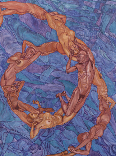 A Red Song in the Night di Sol KJOK, Pittura in vendita su Singulart