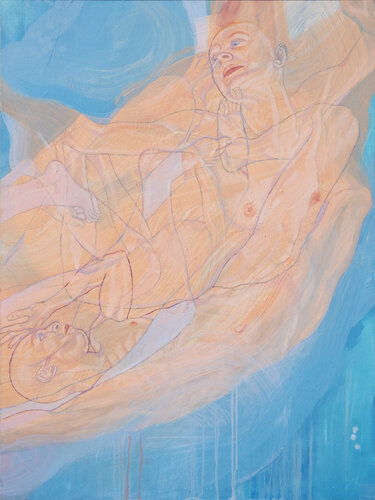 Wind and Waves, Tide and Gravity (Middle Panel of Triptych) van Sol KJOK, Schilderij te koop op Singulart