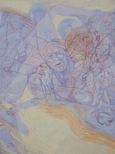 Spiraling Smoke 14, Center Panel van Sol KJOK, Schilderij te koop op Singulart