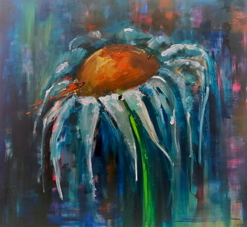 Daisy _cuore infranto by Irene Russo, Painting for Sale on Singulart