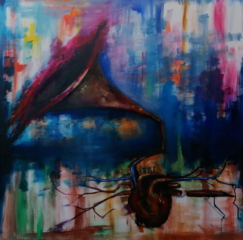 H -eart(h) by Irene Russo, Painting for Sale on Singulart