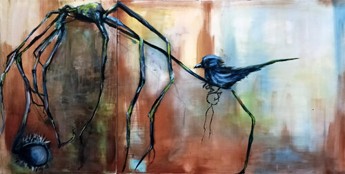Ipnagogica_ aracnofobia van Irene Russo, Schilderij te koop op Singulart