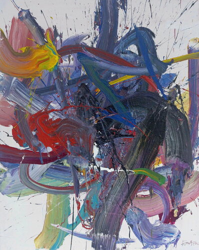 Time 1.6-2022 ( The first anniversary of the storm at the US Capitol ) by Fong Fai, Painting for Sale on Singulart