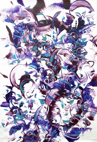 Deep Purple 3 von Delphine Bernard, Malerei kaufen auf Singulart