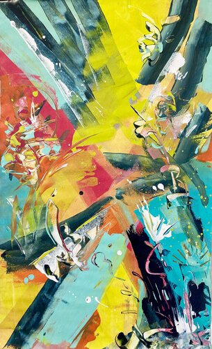 NEW STAGE di Delphine Bernard, Pittura in vendita su Singulart