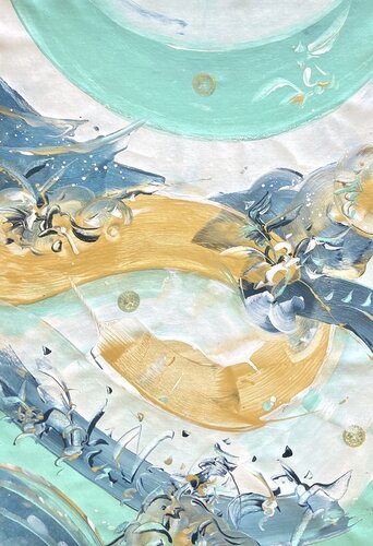 ROLLING WAVES OF LIGHT van Delphine Bernard, Schilderij te koop op Singulart