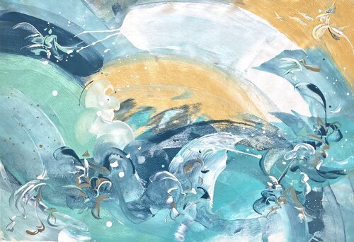NEW OCEAN van Delphine Bernard, Schilderij te koop op Singulart