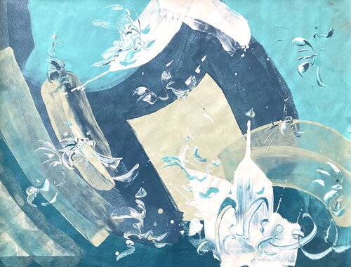 SEA REALM van Delphine Bernard, Schilderij te koop op Singulart