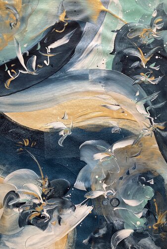 CAVES TO CLOUDS di Delphine Bernard, Pittura in vendita su Singulart