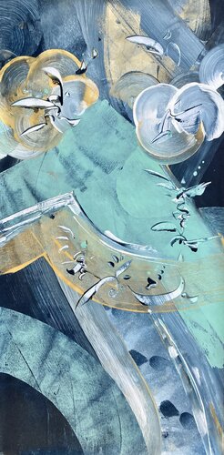 Cosmic Night di Delphine Bernard, Pittura in vendita su Singulart