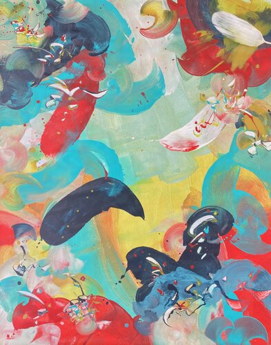 SUMMER OF ALL THE SENSES von Delphine Bernard, Malerei kaufen auf Singulart