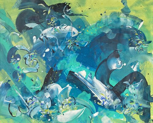 NIGHT CEREMONY di Delphine Bernard, Pittura in vendita su Singulart