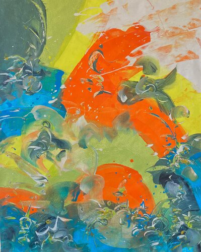SURFING THE LIGHT van Delphine Bernard, Schilderij te koop op Singulart