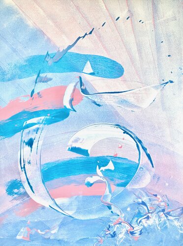 WINDY SUMMER BY THE BEACH von Delphine Bernard, Malerei kaufen auf Singulart