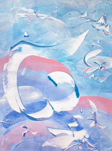 WINDY SUMMER BY THE BEACH -2- von Delphine Bernard, Malerei kaufen auf Singulart